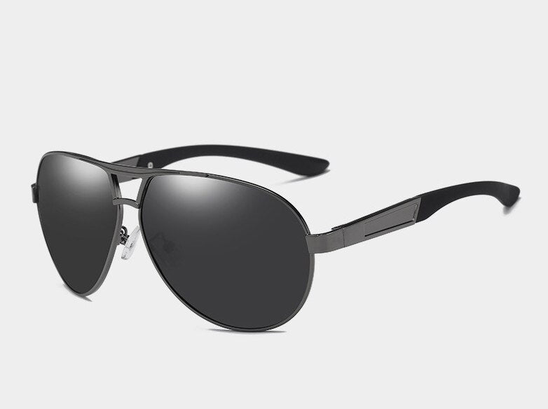 Men's Sunglasses Polarized Frame Alloy Tac P8013 Sunglasses Brightzone Gungrey Gray  