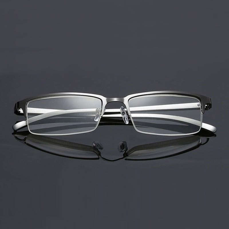 Hotochki Unisex Semi Rim Alloy Frame Non Spherical Lens Reading Glasses Xm073 Reading Glasses Hotochki   