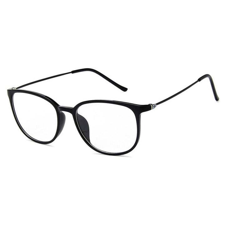 Reven Jate Model No.872 Slim Frame Eyeglasses Frame Glasses Spectacles Eyewear For Men And Women Frame Reven Jate Shinny Black  