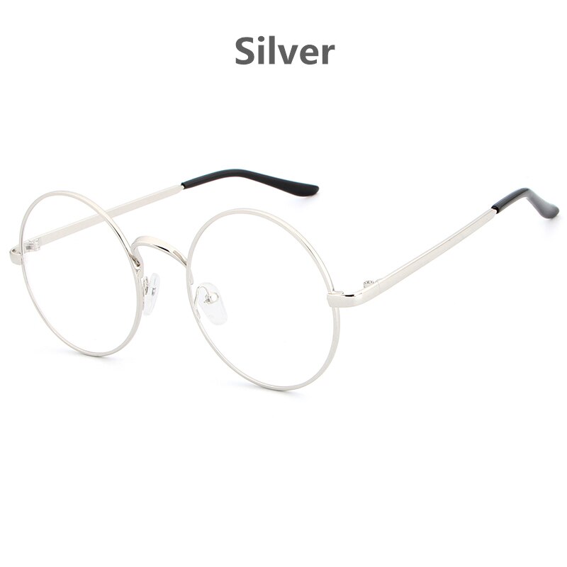 Hdcrafter Women's Full Rim Round Alloy Frame Eyeglasses Lx3048 Full Rim Hdcrafter Eyeglasses Silver  