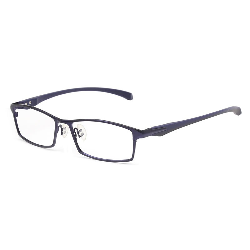 Hotochki Men's Full Rim IP Electronic Plated Alloy Metal Frame Eyeglasses Full Rim Hotochki Blue  
