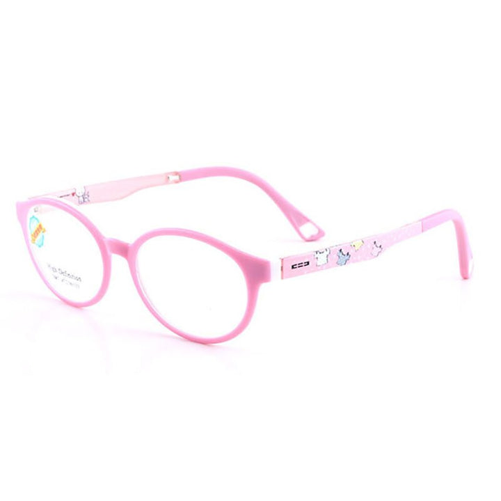 Reven Jate 5687 Child Glasses Frame For Kids Eyeglasses Frame Flexible Frame Reven Jate Pink  