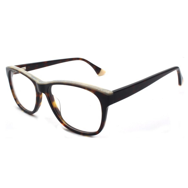 Reven Jate 8040 Acetate Glasses Frame Eyeglasses Eyeglasses For Men And Women Eyewear Frame Reven Jate C3  