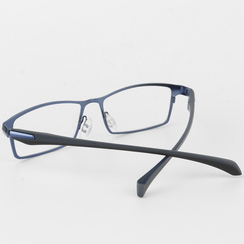 Men's Full Rim Alloy Frame Eyeglasses S9064 Full Rim Bclear Blue  