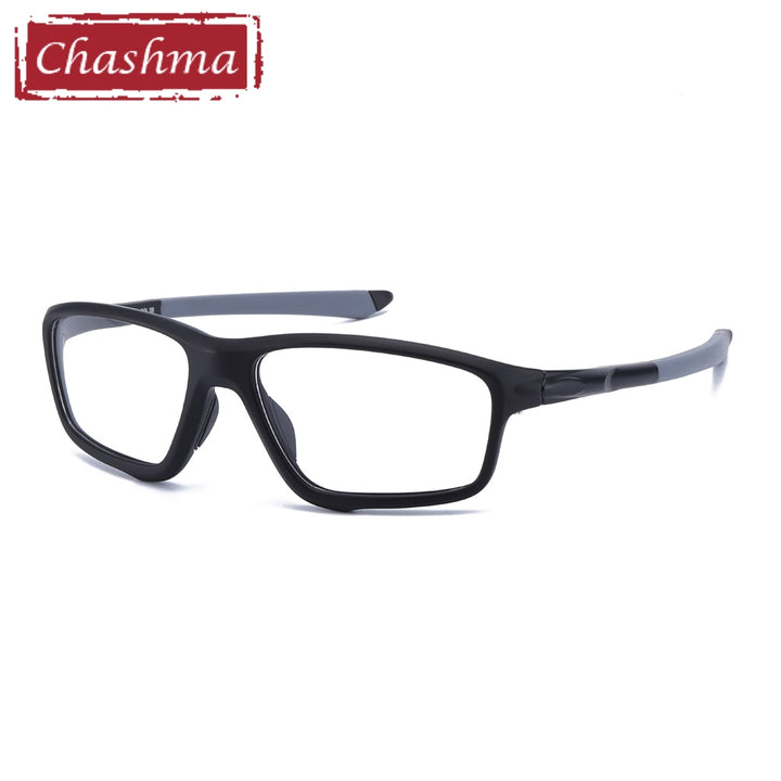 Men's Eyeglasses Sport TR90 Flexible 9231 Sport Eyewear Chashma Black with Gray  