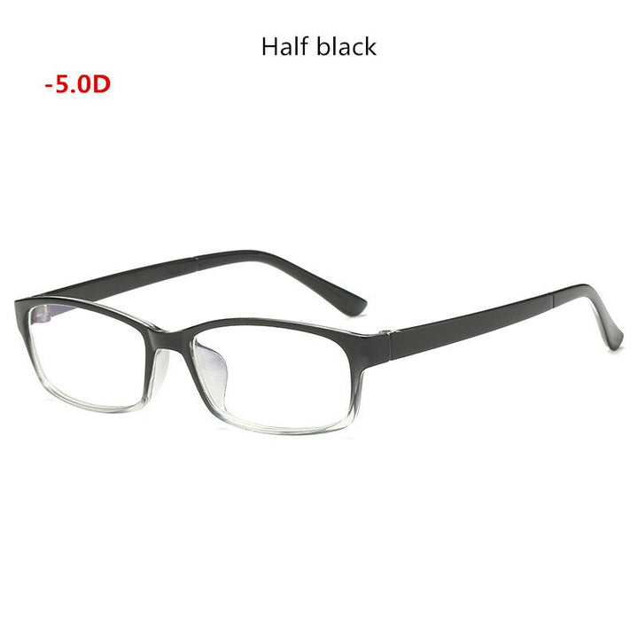 Unisex Reading Glasses Myopia Short-sight Eyewear A01 Reading Glasses SunnyFunnyDay Halfblack Myopia500  