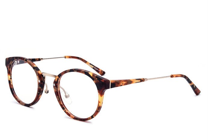 Unisex Eyeglasses Handmade Acetate Round 6507 Frame Brightzone   