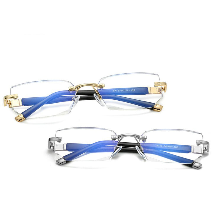 Women's Rimless Reading Glasses Anti Blue Light Lenses Wl8718 Reading Glasses Bclear   