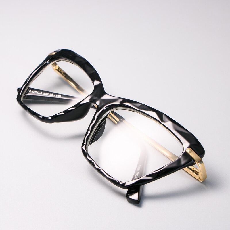 CCSpace Women's Full Rim Square Cat Eye Resin Frame Eyeglasses H45591 Full Rim CCspace   