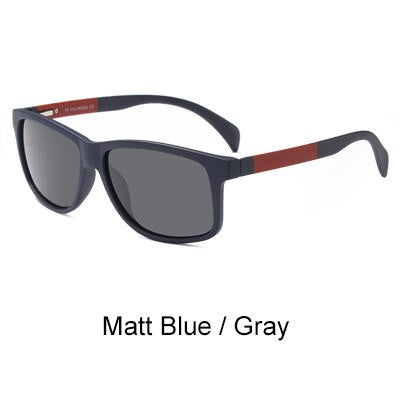 Ralferty Men's Polarized Rectangle Sunglasses FP8 Sunglasses Ralferty Matt Blue - Gray China As picture