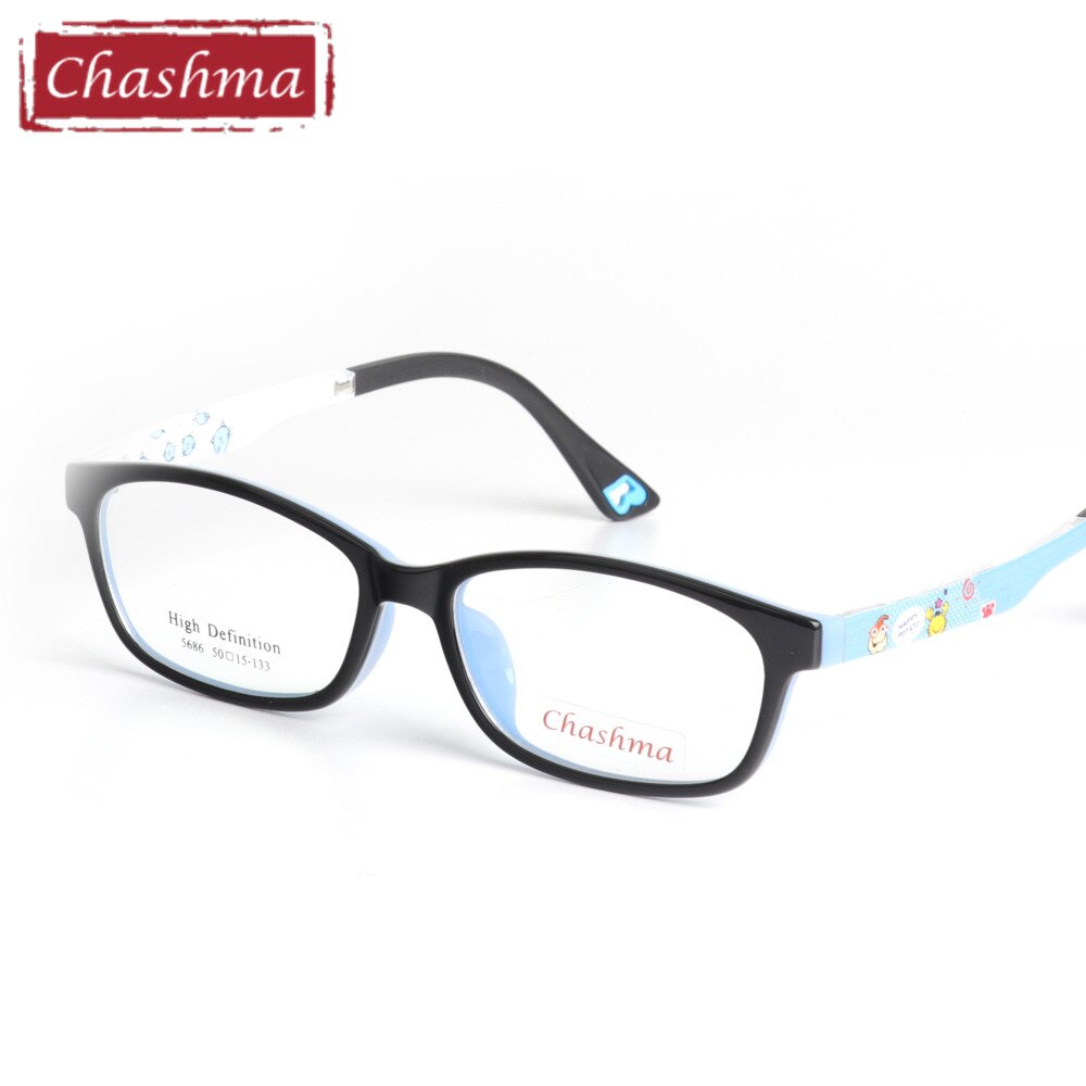 Chashma Ottica Children's Unisex Full Rim Square Tr 90 Titanium Eyeglasses 5686 Full Rim Chashma Ottica   