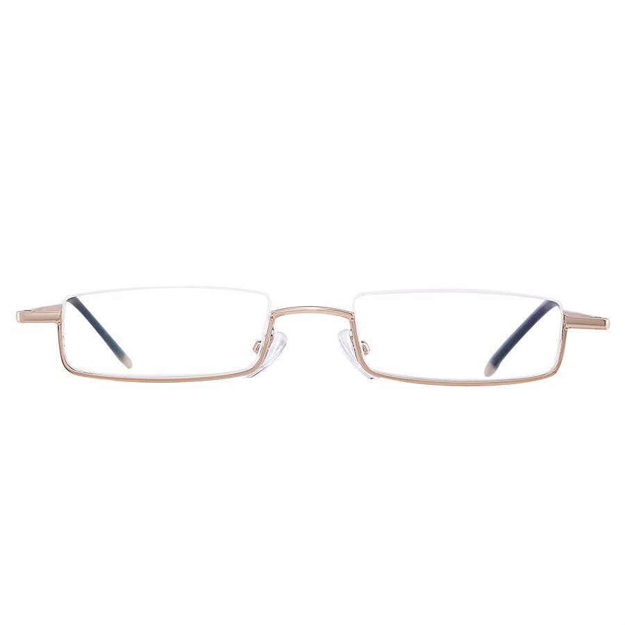 Women's Half Rim Metal Resin Frame Reading Glasses Reading Glasses Brightzone +100 black 