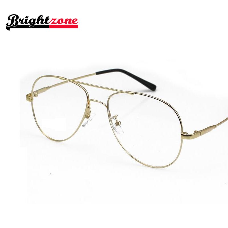 Men's Eyeglasses Big Size Aviator Metal Flexible B1013 Frame Brightzone   