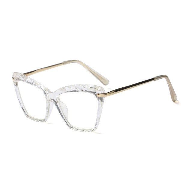 Women's Full Rim Cat Eye Acetate Frame Eyeglasses 97533 Full Rim Bclear C 6  