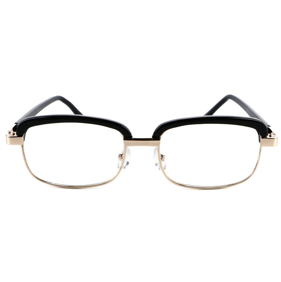 Unisex Reading Glasses Alloy Acetate Frame Glass Lenses Reading Glasses Brightzone +100 black 