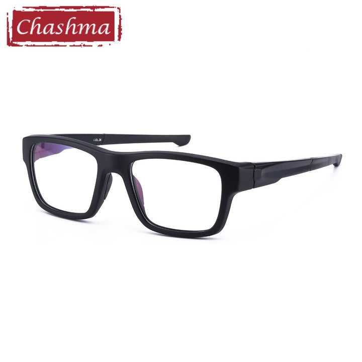 Men's Eyeglasses Sport TR90 Anti Glare Anti Reflective 9124 Sport Eyewear Chashma Black  