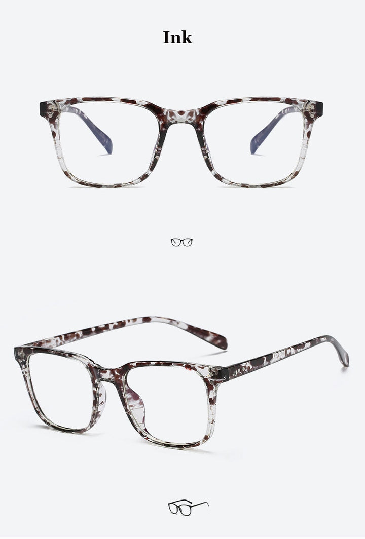 Hotochki Unisex Full Rim TR-90 Resin Square Acetate Frame Eyeglasses 5025 Full Rim Hotochki   