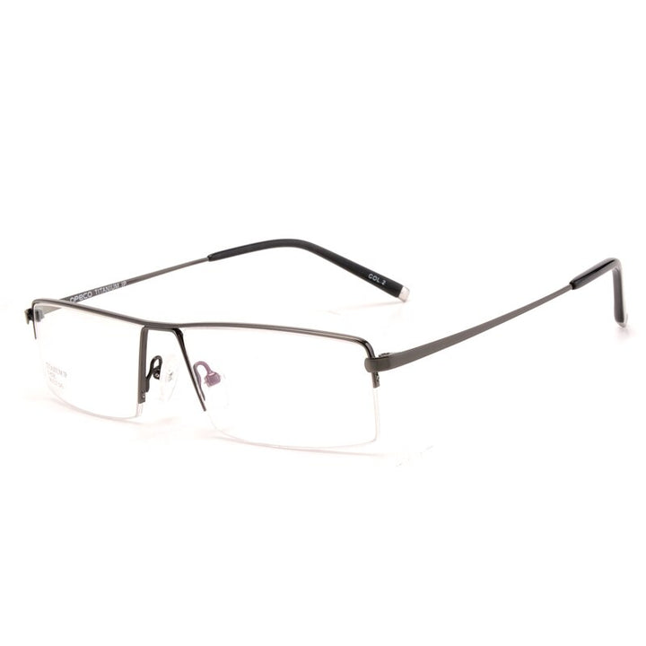 Reven Jate Men's Semi Rim Square Titanium Eyeglasses 8095 Frames Reven Jate C1  