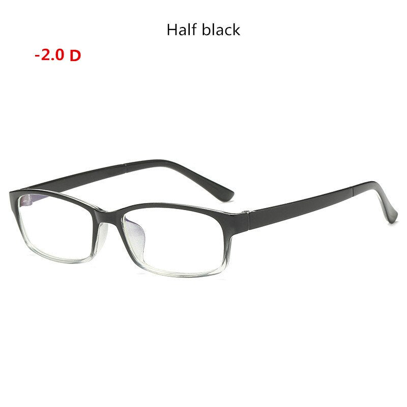 Unisex Reading Glasses Myopia Short-sight Eyewear A01 Reading Glasses SunnyFunnyDay Halfblack Myopia200  