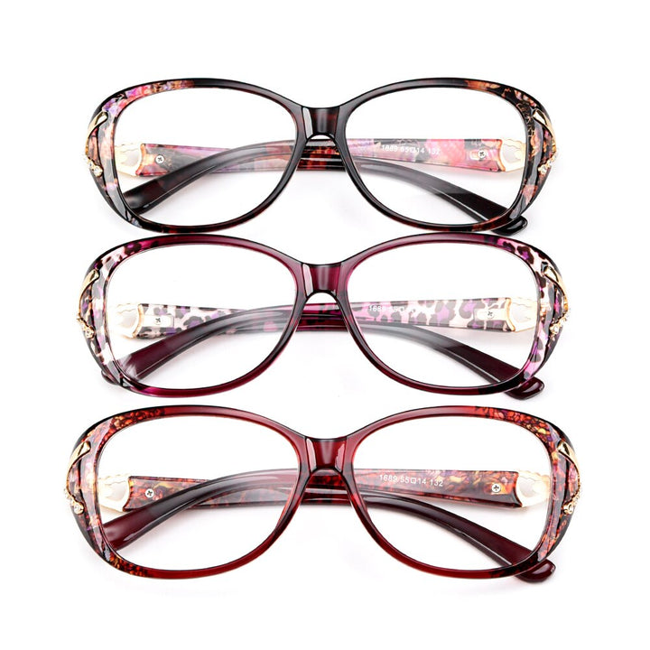 Women's Eyeglasses Ultralight Tr90 Full Rim Plastic M1689 Full Rim Gmei Optical   