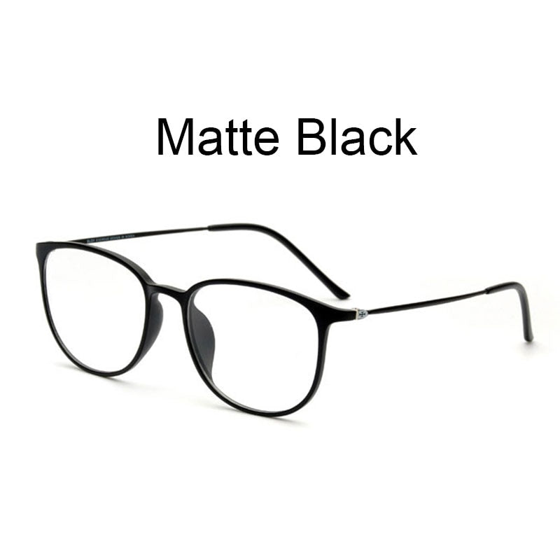 Hotochki Women's Slim Full Rim Plastic Metal Frame Eyeglasses 2212 Full Rim Hotochki Matte Black  