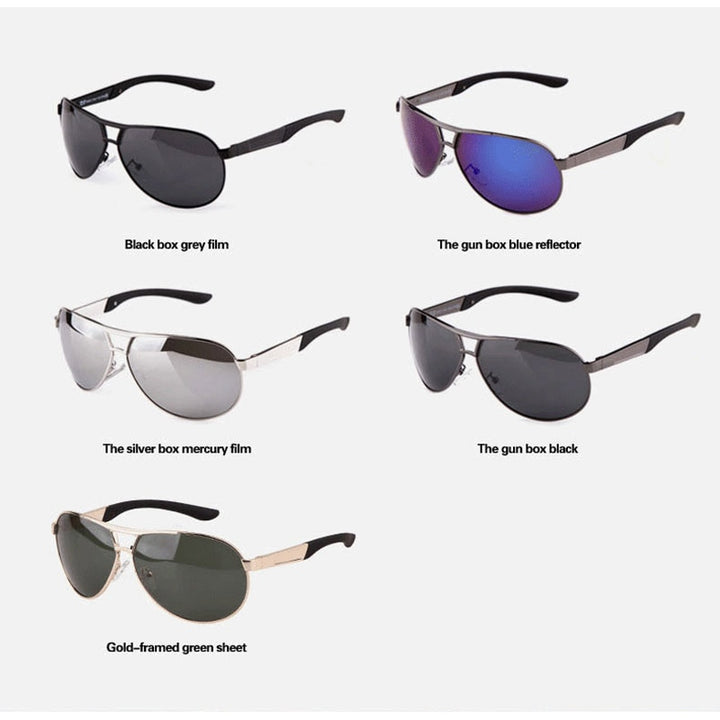 Reven Jate Men's Sunglasses Uv400 Polarized Coating Driving Mirrors Frame Material Alloy Sunglasses Reven Jate   