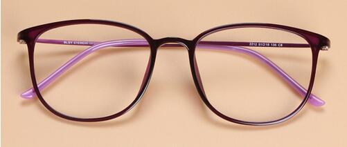 Men's Eyeglasses Ultra-light Super Big Tungsten Frame 2212 Frame SunnyFunnyDay purple  