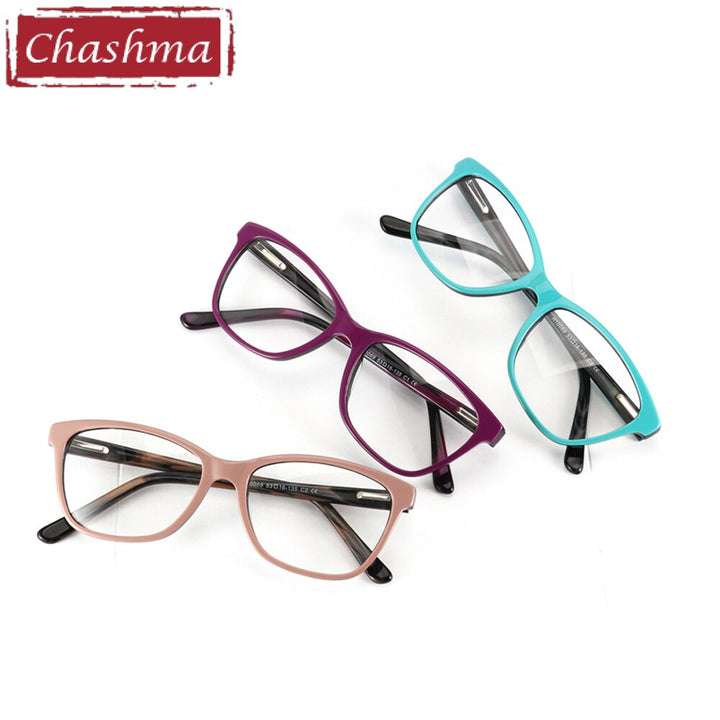 Unisex Eyeglasses Full Frame Acetate 10069 Frame Chashma   