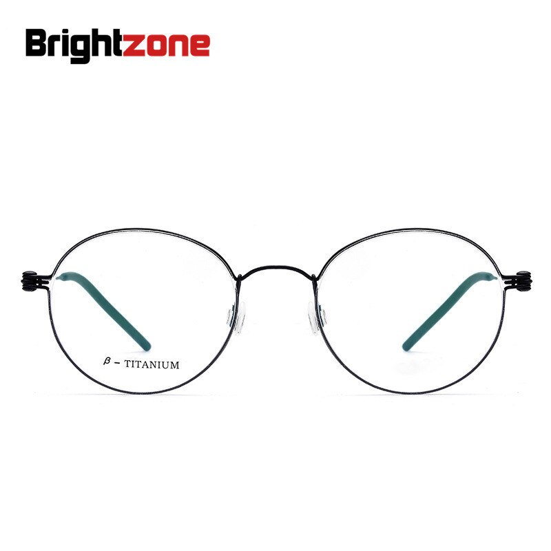 Brightzone Unisex Full Rim Round Titanium Eyeglasses 9901 Full Rim Brightzone   