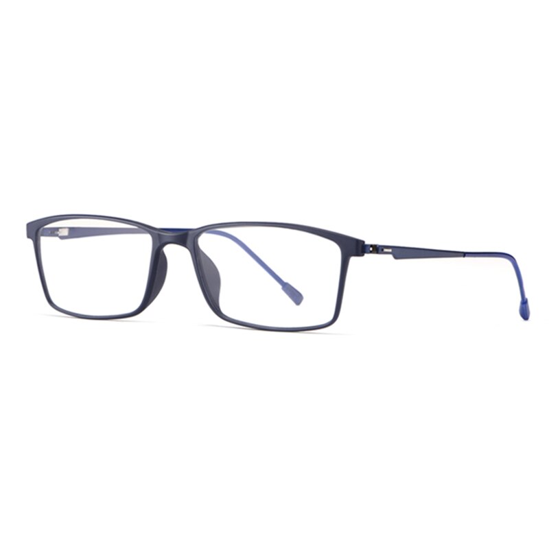 Hotony Men's Full Rim TR 90 Square Titanium Alloy Frame Eyeglasses Full Rim Hotony Blue  