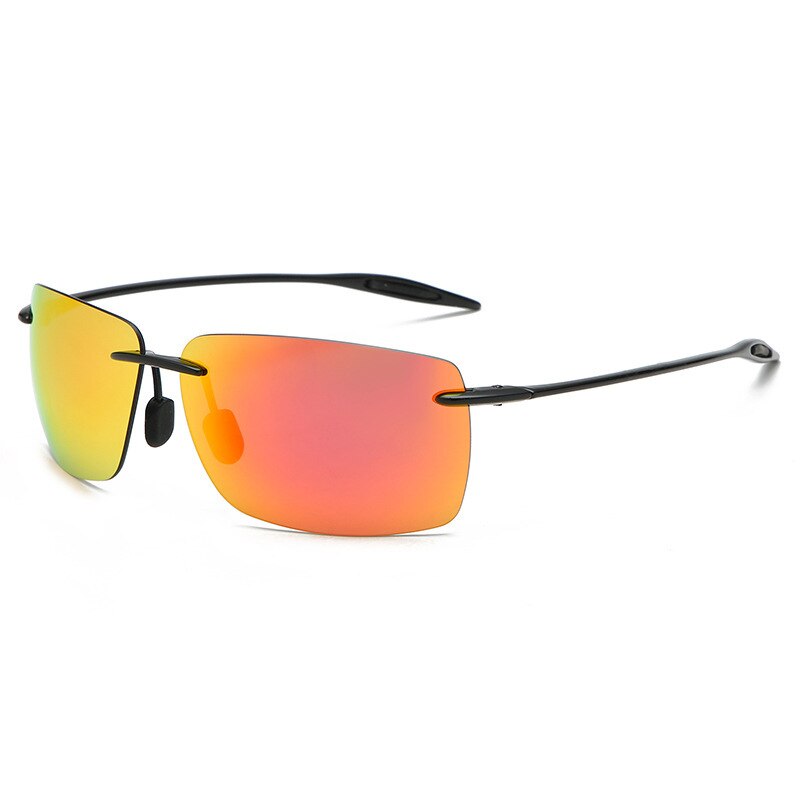 Men's Sunglasses Rimless Ultra-light TR90 Sunglasses Brightzone Red  