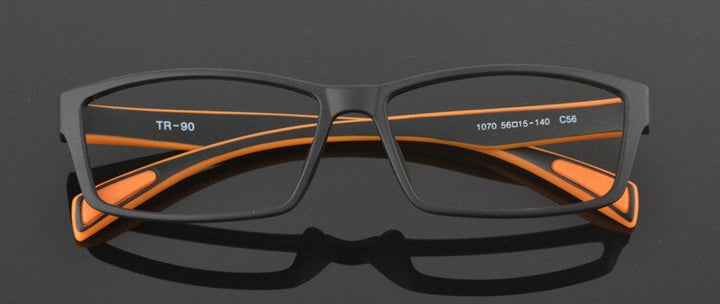 Unisex Eyeglasses Light TR 90 Flexible Sport 17 g Sport Eyewear Chashma Orange Temple  