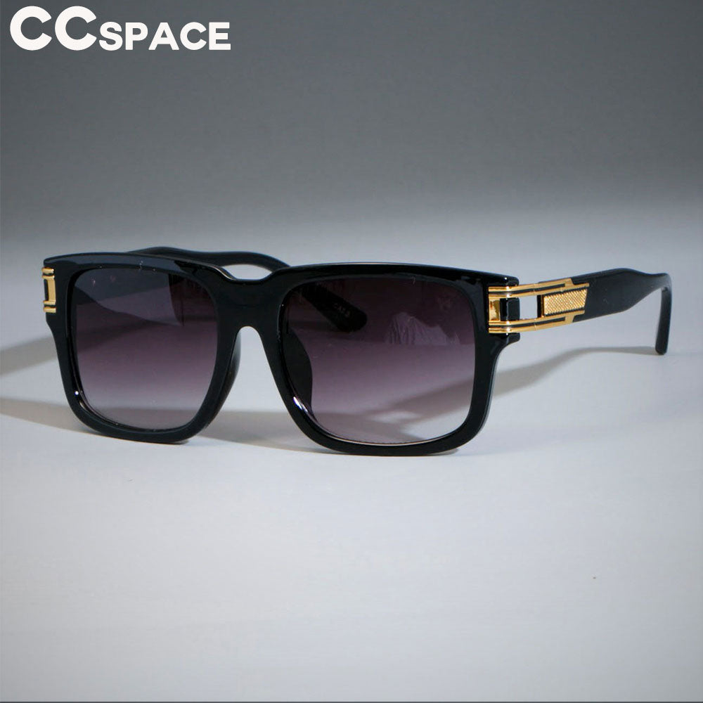 CCSpace Men's Full Rim Oversized Square Resin Frame Sunglasses SU139 Sunglasses CCspace Sunglasses C4 shiny black  
