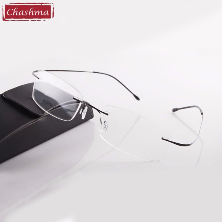 Unisex Eyeglasses Titanium Rimless Frame 637 Rimless Chashma   