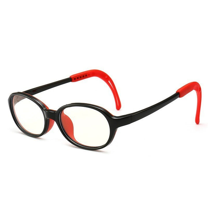 Unisex Children's Anti Blue Light Round Eyeglasses S2001 Anti Blue Brightzone Red  