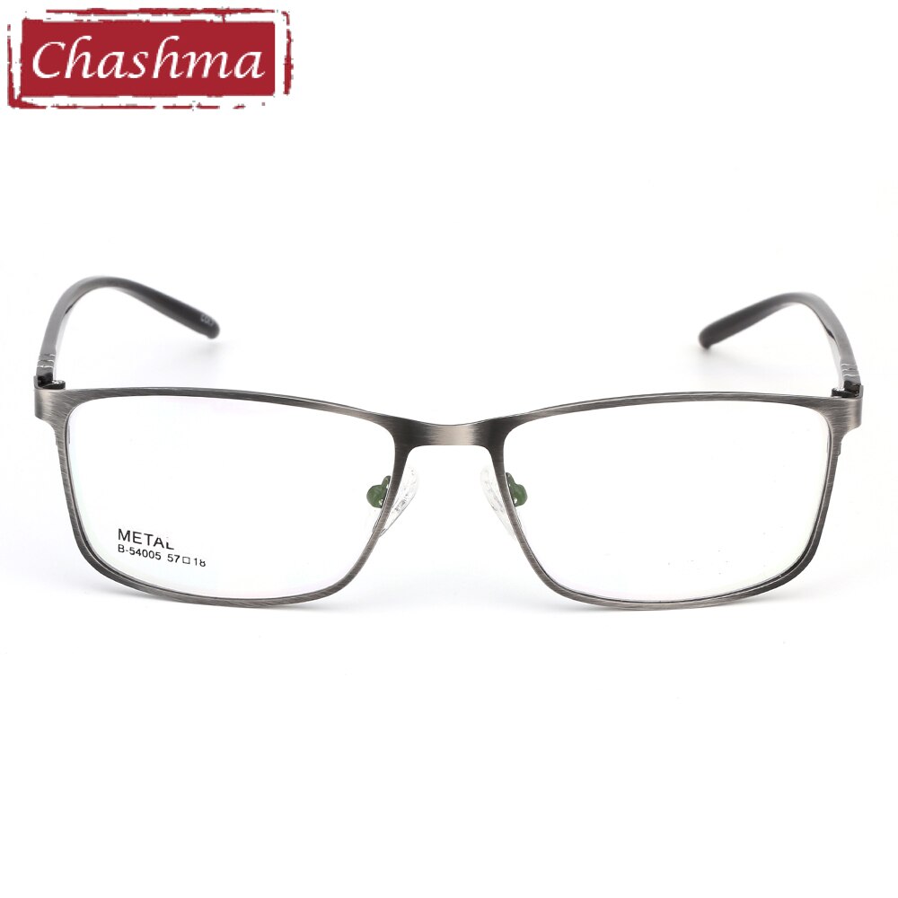 Chashma Ottica Men's Full Rim Large Square Tr 90 Alloy Eyeglasses 54005 Full Rim Chashma Ottica   