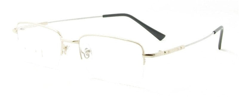 Men's Eyeglasses Full Rim Flexible Legs Alloy B8519 Full Rim Brightzone gold  