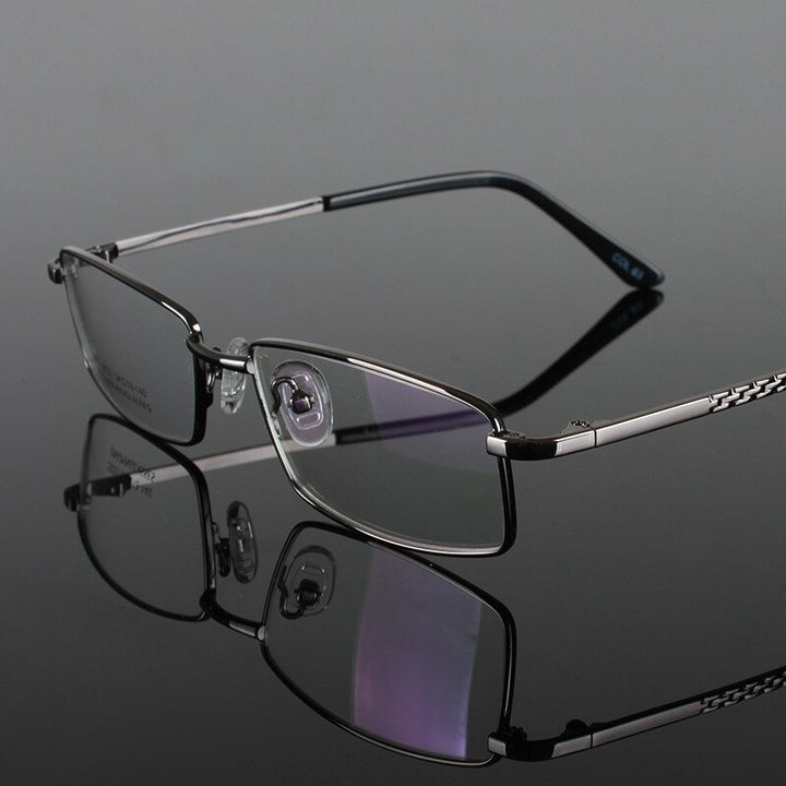 Men's Eyeglasses Alloy Frame Ultra Light 2033 Frame Chashma gray  