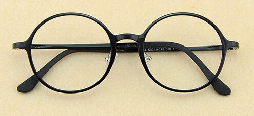Unisex Eyeglasses Korean Tungsten Round 2063 Frame Brightzone Black  