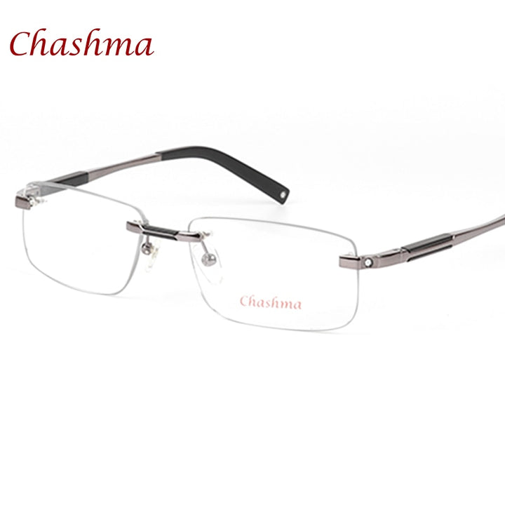 Chashma Ochki Men's Rimless Rectangle Titanium Eyeglasses 0349 Rimless Chashma Ochki   