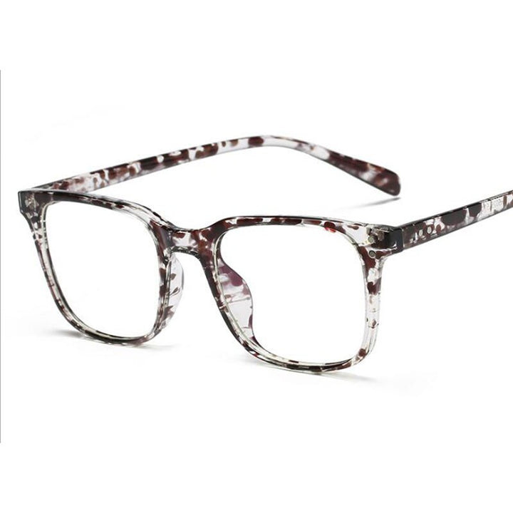 Hotochki Unisex Full Rim TR-90 Resin Square Acetate Frame Eyeglasses 5025 Full Rim Hotochki ink  