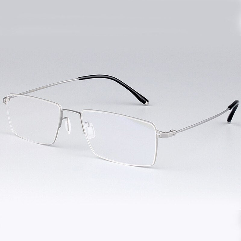 Men's Eyeglasses B Titanium Frame Light 5807 Frame Chashma Silver  