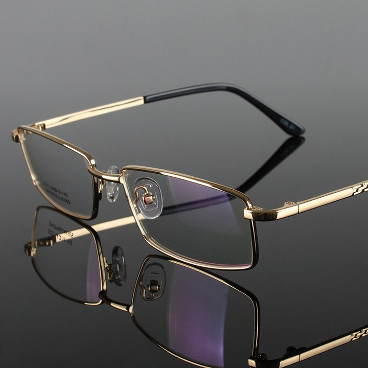 Men's Eyeglasses Alloy Frame Ultra Light 2033 Frame Chashma Gold  