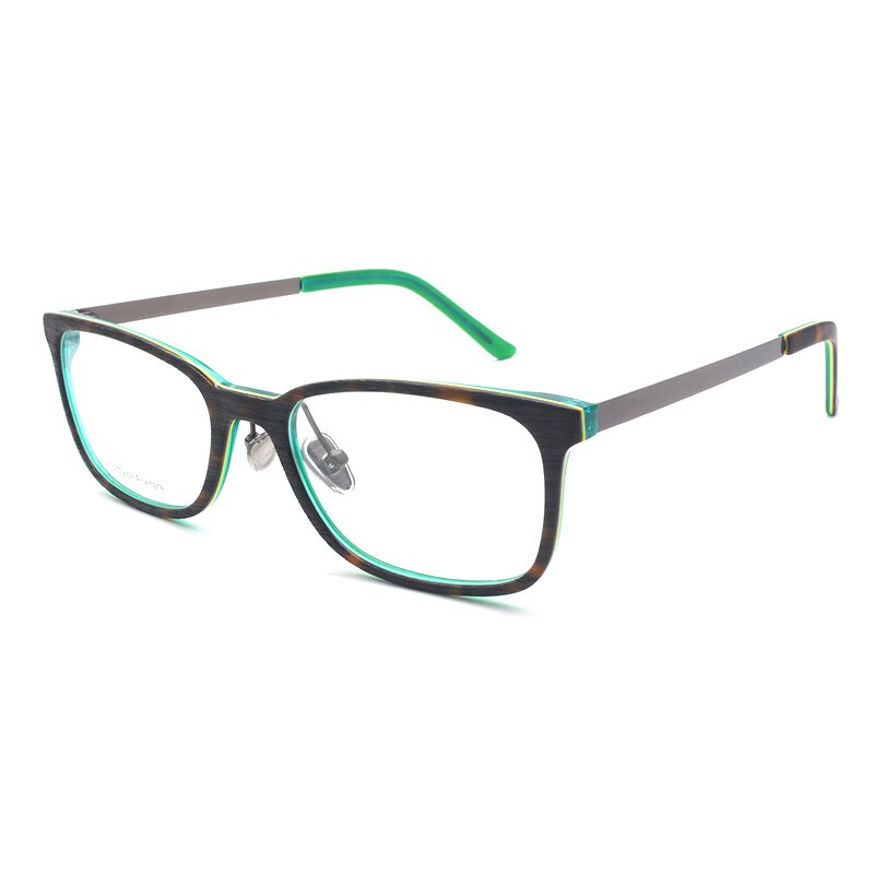 Reven Jate 6519 Acetate Full Rim Flexible Eyeglasses Frame For Men And Women Eyewear Frame Spectacles Full Rim Reven Jate green  