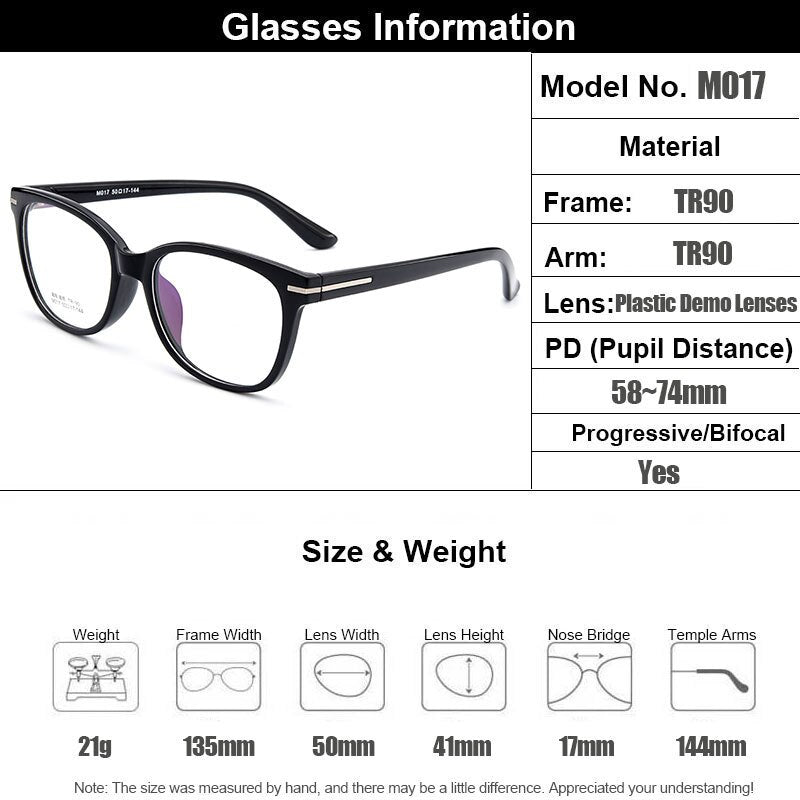 Gmei Unisex Eyeglasses Ultra-Light Tr90 Plastic M017 Full Rim Gmei Optical   