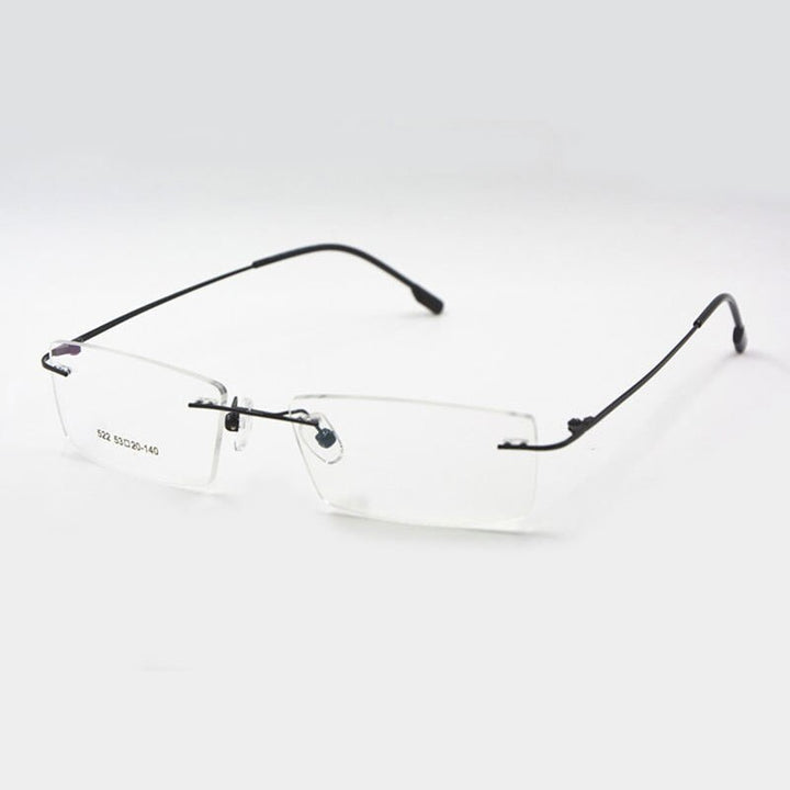 Reven Jate Titanium Memory Flexible Rimless Frame Eyeglasses Glasses For Women And Men Frame Shape Customed Rimless Reven Jate   