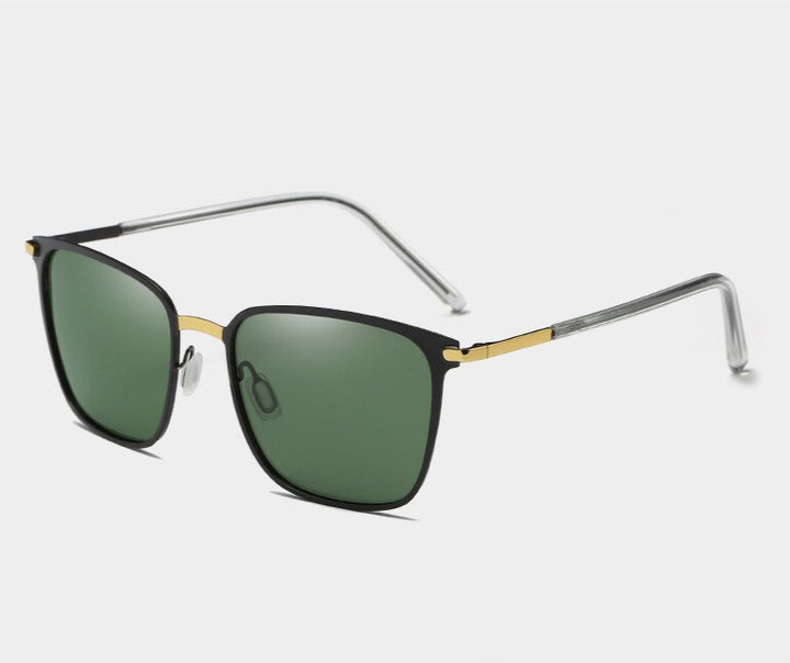 Men's Sunglasses Polarized Metal Tac P0864 Sunglasses Brightzone Gold Green  