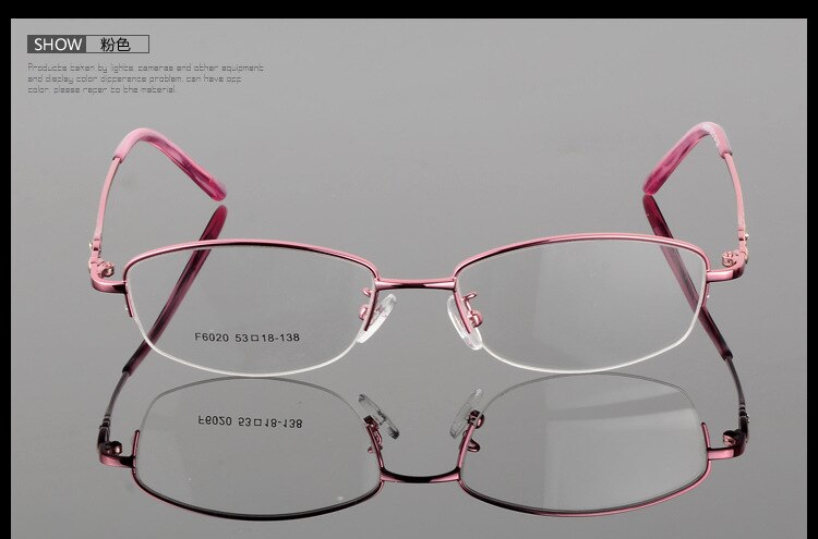 Women's Half Frame Eyeglasses Alloy Frame Sf6020 Frame Bclear   
