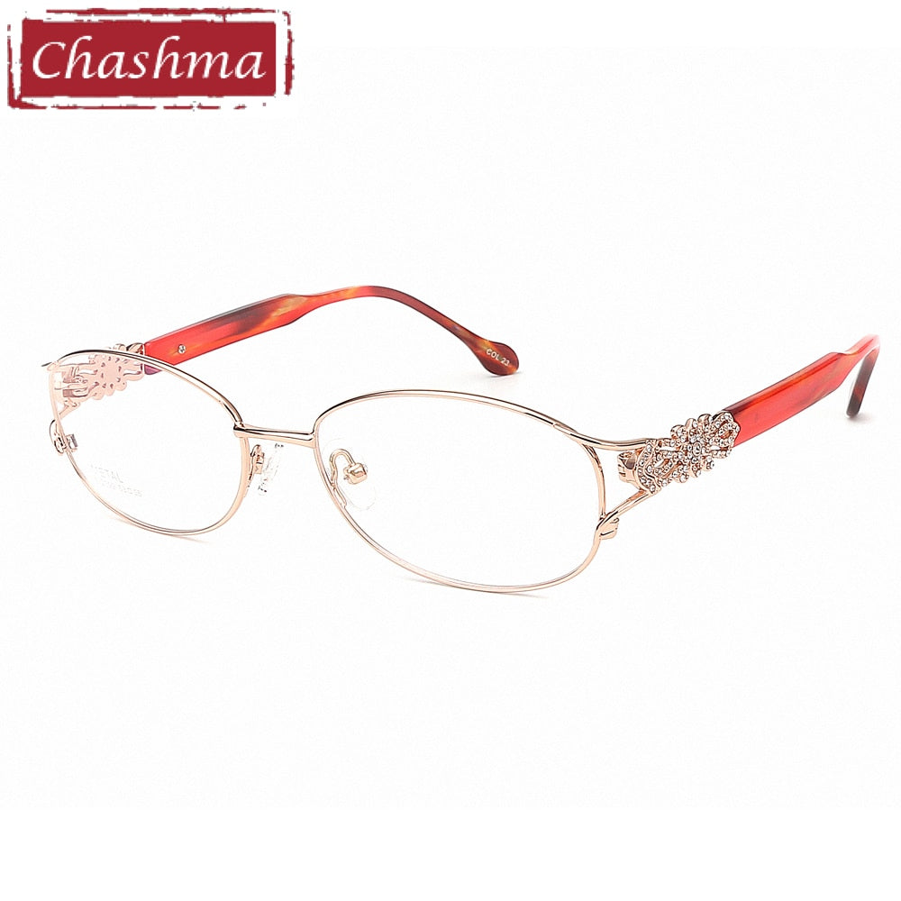 Chashma Ottica Women's Full Rim Oval Titanium Eyeglasses 2399 Full Rim Chashma Ottica   