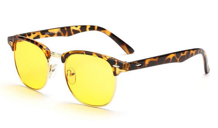 Unisex Eyeglasses Night Vision Anti-blue Glasses Anti-fatigue Acetate Night Vision Brightzone Leopard  